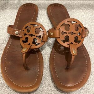 Tory Burch Miller Leather Sandals in Brown